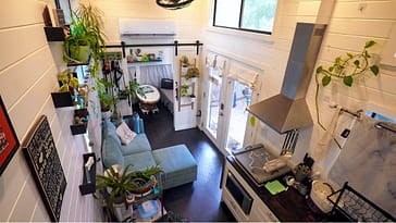 Educator’s Unique Tiny House with a Standing Loft