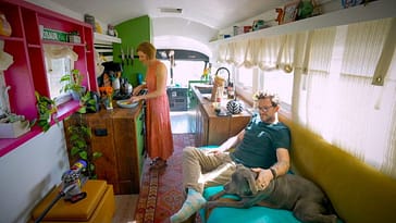 Couple’s Incredible Vintage Bus Tiny Home & Community